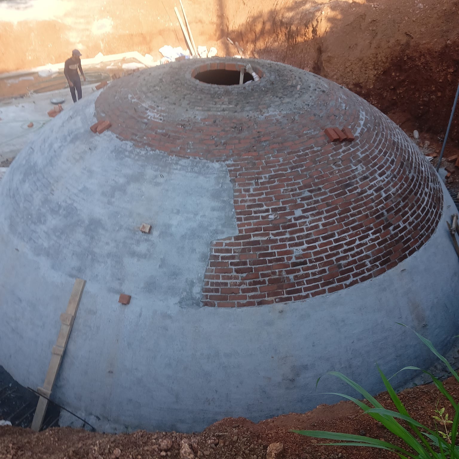 Industrial biogas plant construction
